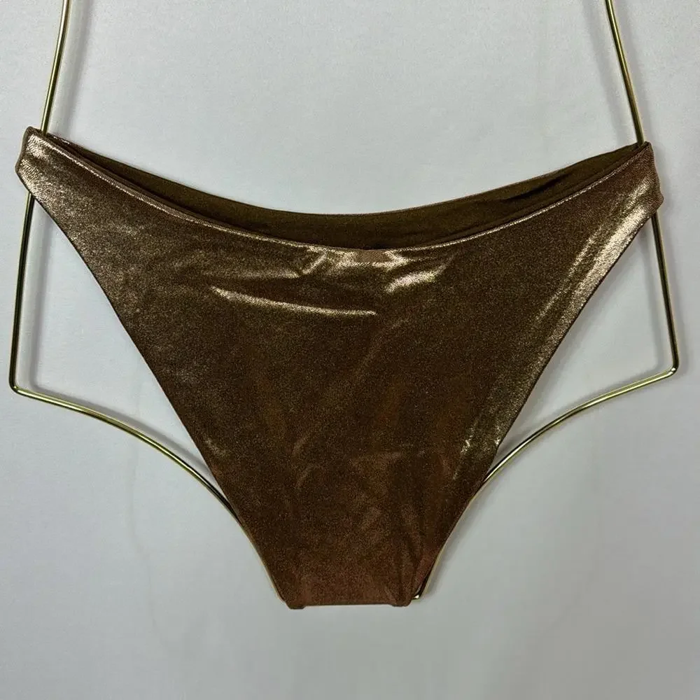 Good American Womens Better Bikini‎ Reversible Bottom Mocha Size XS New